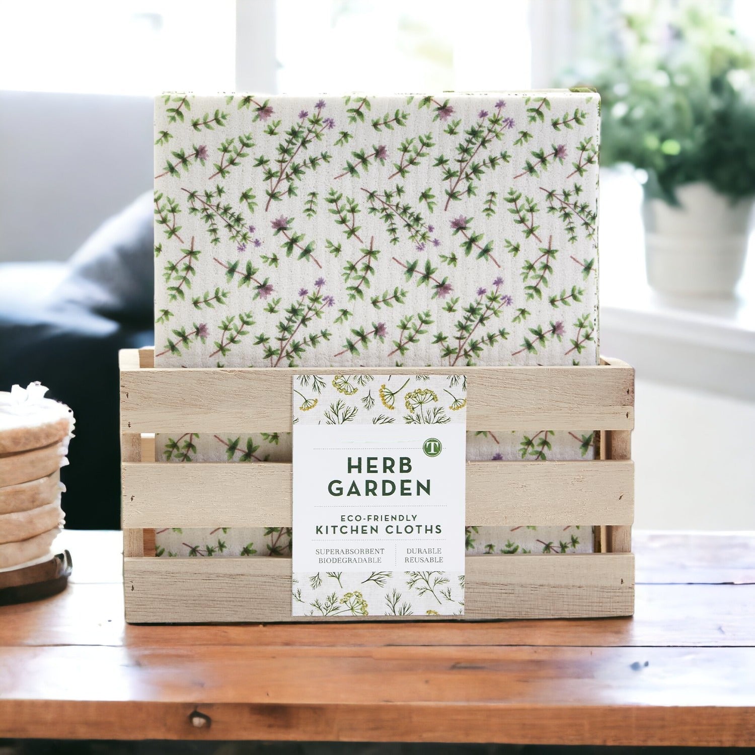 Herb Garden Biodegradable Dish Cloth