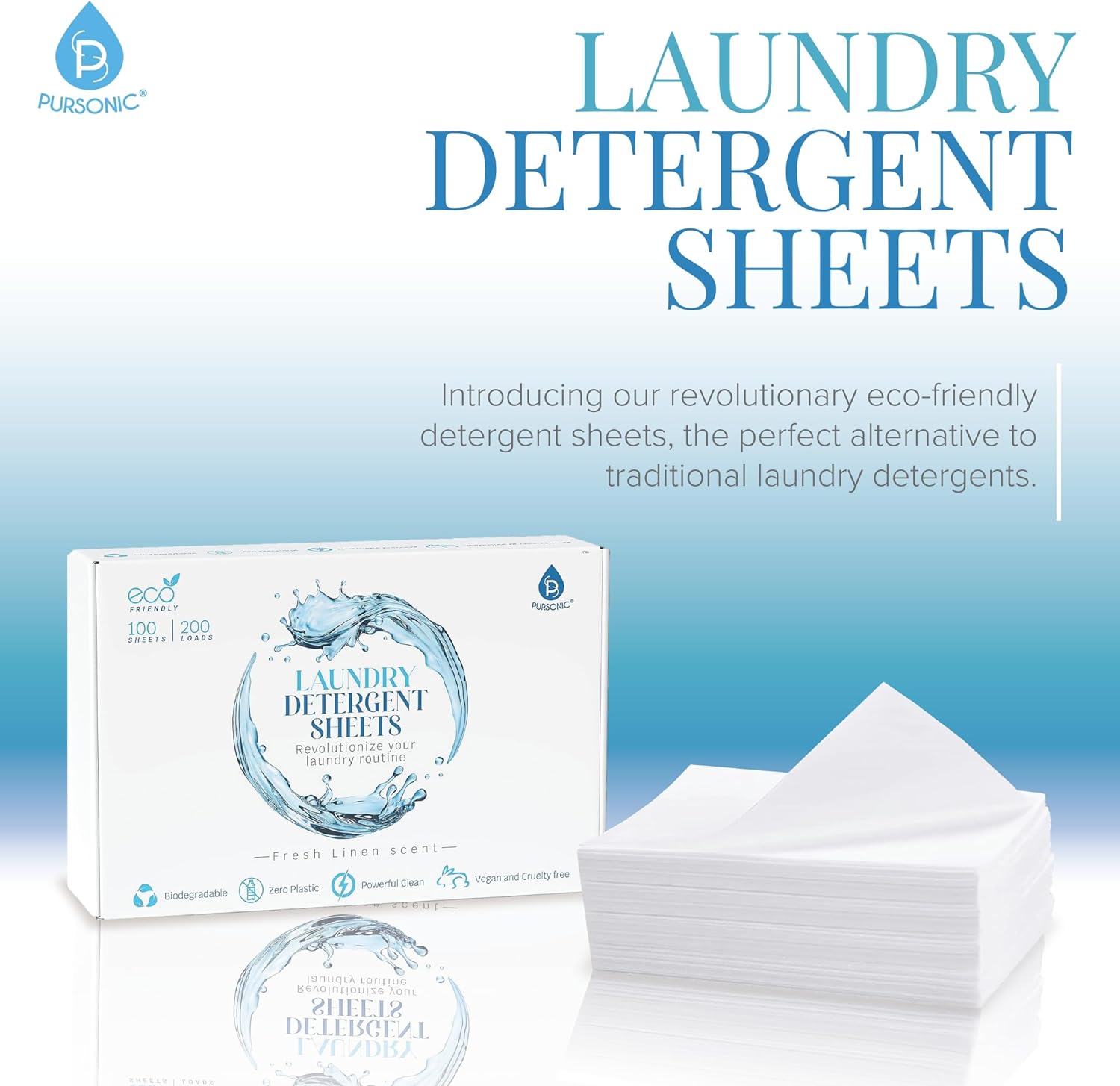 Natural Laundry Detergent Sheets — Fresh Linen