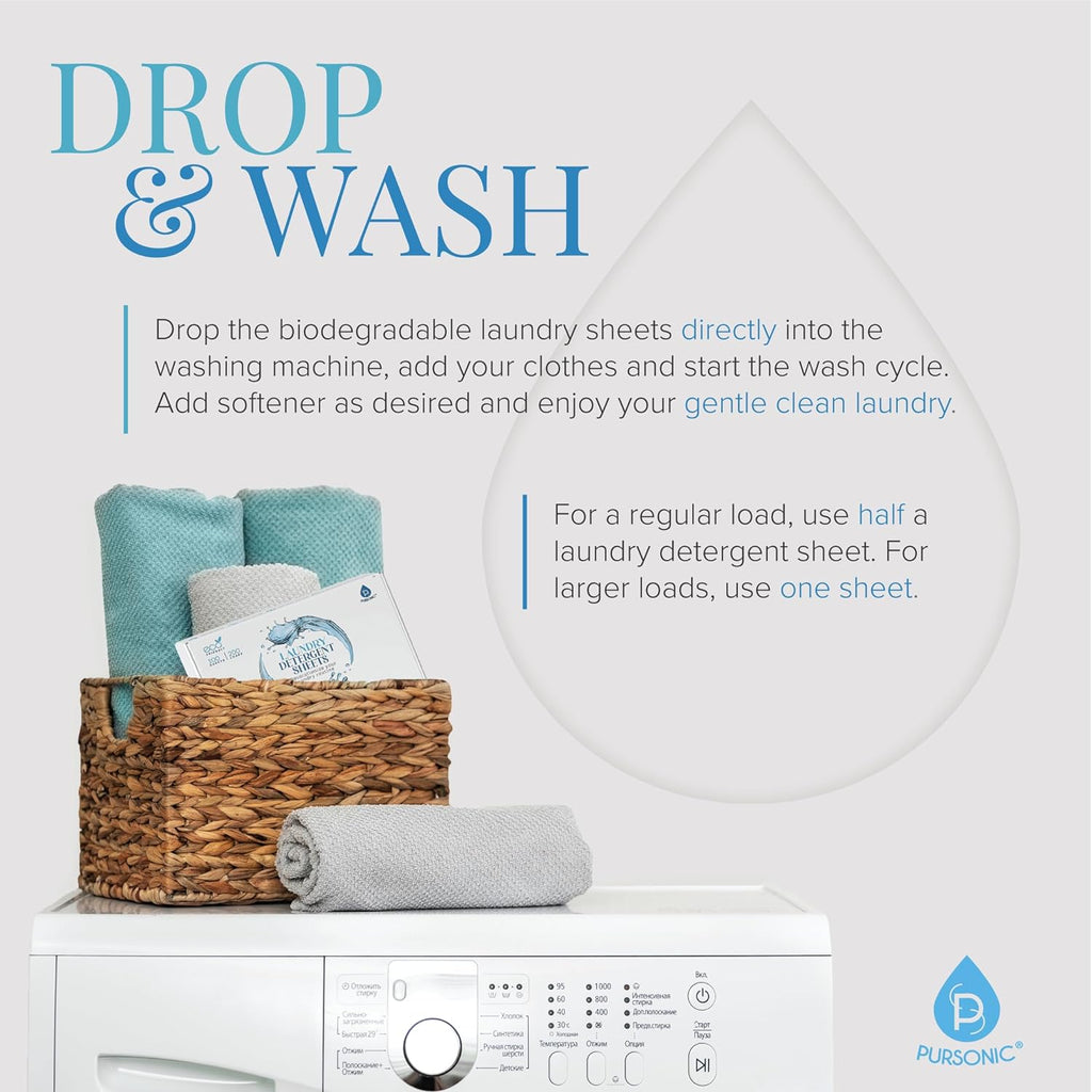 Natural Laundry Detergent Sheets — Fresh Linen