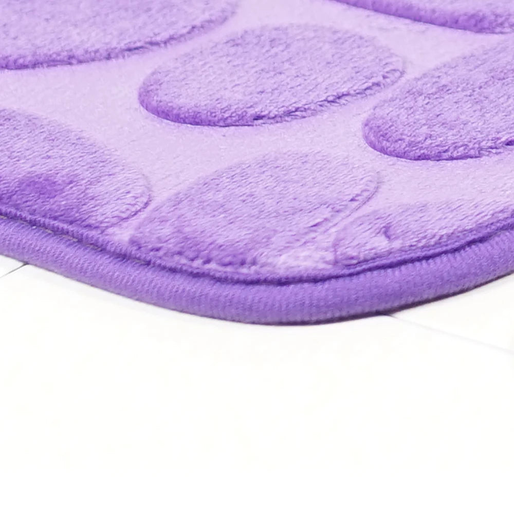2pcs/set Funnel Cobblestone Bath Bathroom Anti-slip Carpet Mat Toilet Rug New bathroom mat set