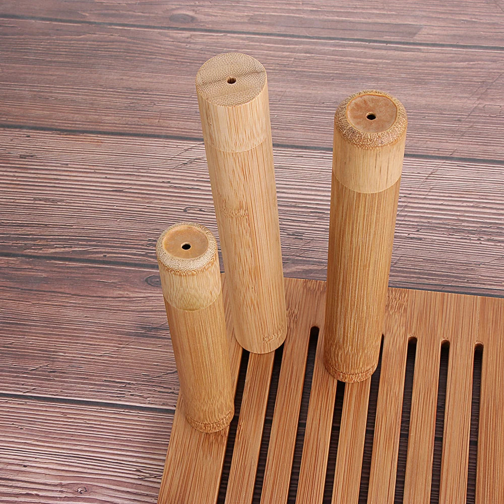 Eco-Friendly Wooden Toothbrush Box Round Nature Bamboo Toothbrush Tube Adult Oral Hygiene Health For Portable Travel Accessory