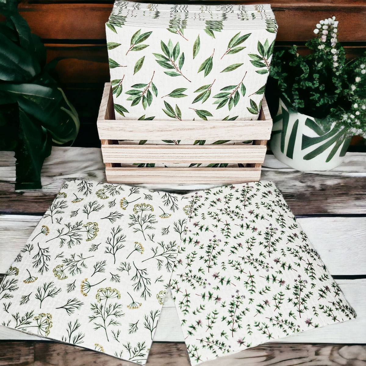 Herb Garden Biodegradable Dish Cloth