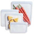 Reusable Silicone Food Storage Bags - 6 Pack Leakproof Ziplock