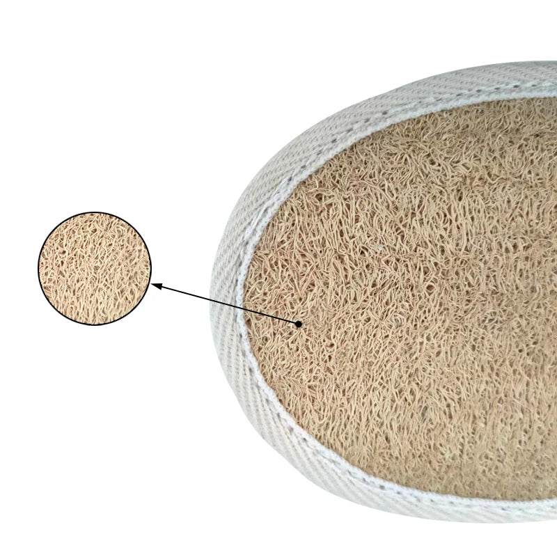 Natural Gourd Sponge Bath Scrub Elliptical Shape for Body Exfoliation Eco-Friendly Skin Care