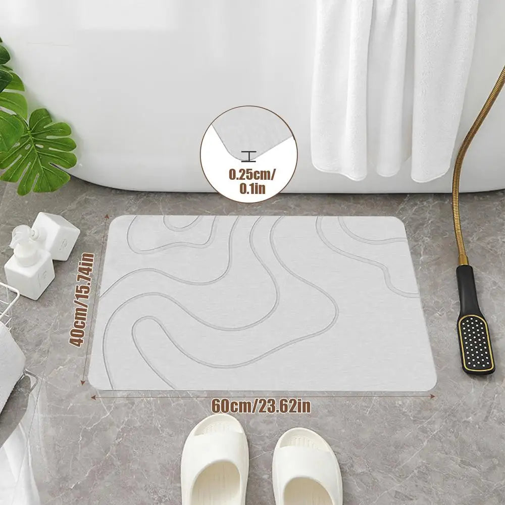 Bath Drying Mat Diatom Mud Soft Mat Toilet Door Non slip Mat Water Absorption Quick Drying Diatomite Shower Mat
