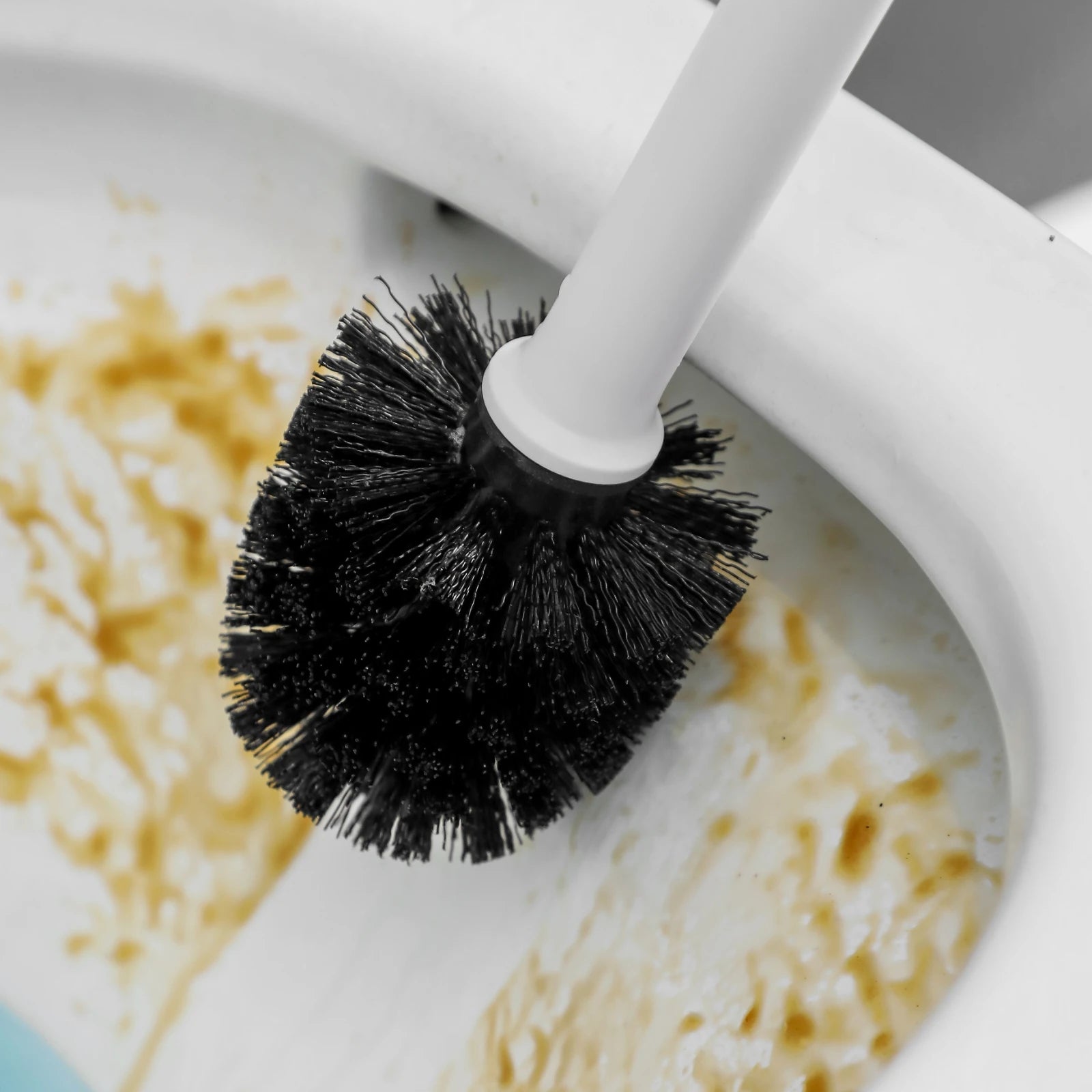 1 large floor standing toilet brush, extended handle toilet gap cleaning brush, nylon soft bristled brush, suitable for bathroom