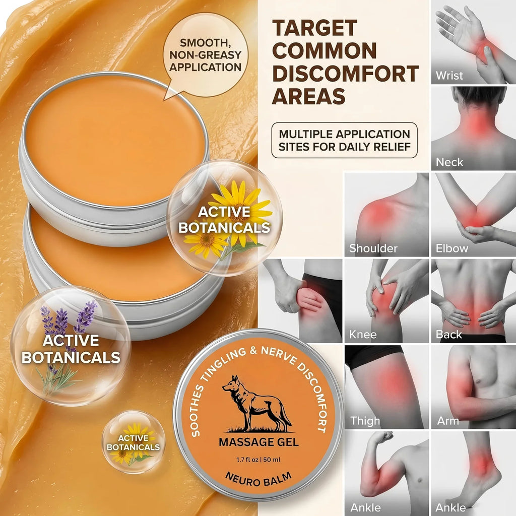 Natural Herbal Joint Care Massage Balm Soothing Comfort Body Cream Sports Support Fast Absorbing Non Greasy Daily Care Formula