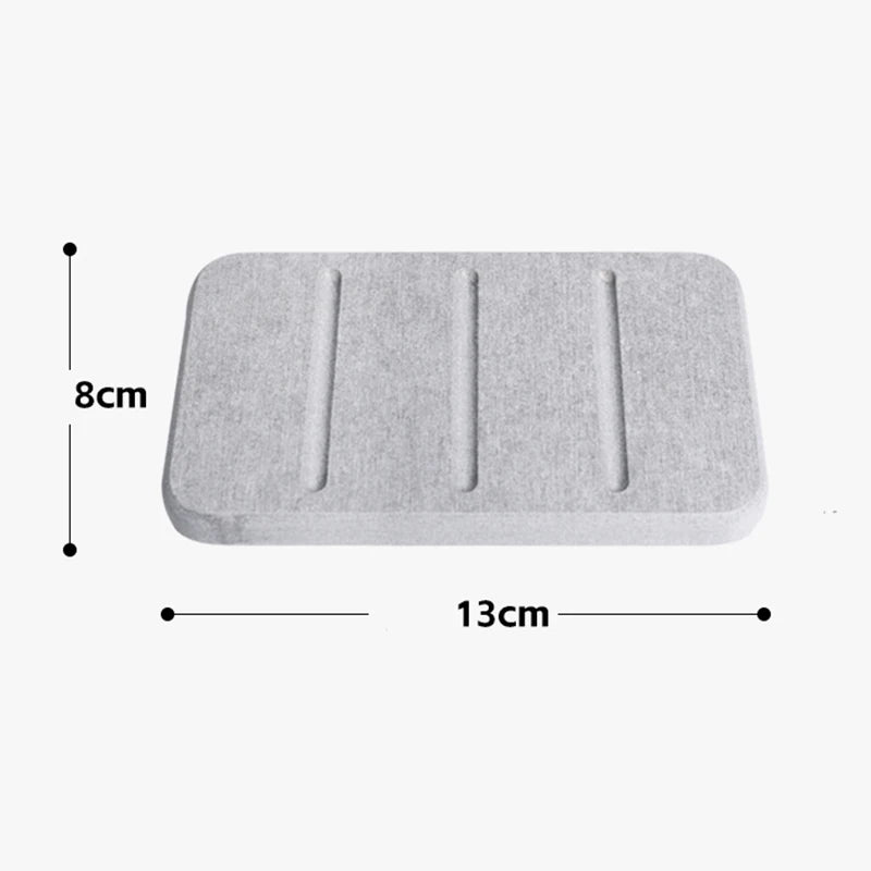 Diatomite Mud Soap Dish Quick Dry Bathroom Countertop Absorbent Pad Rectangular Toiletries Holder Supplies