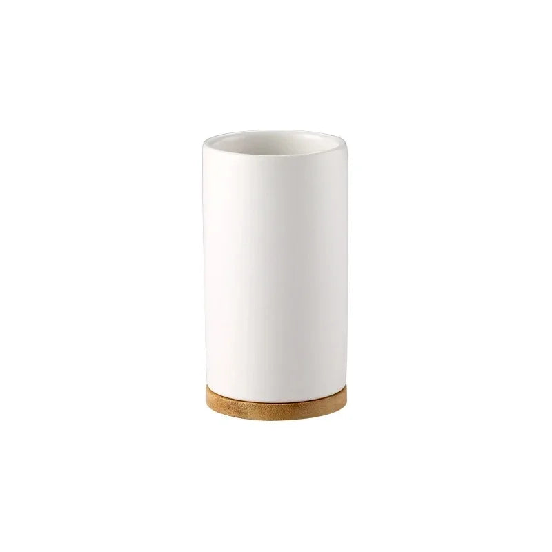 Ceramic Bathroom Accessories Set Fashion Soap Dispenser Toothbrush Holder Tumbler Ceramic Household Bathroom Product