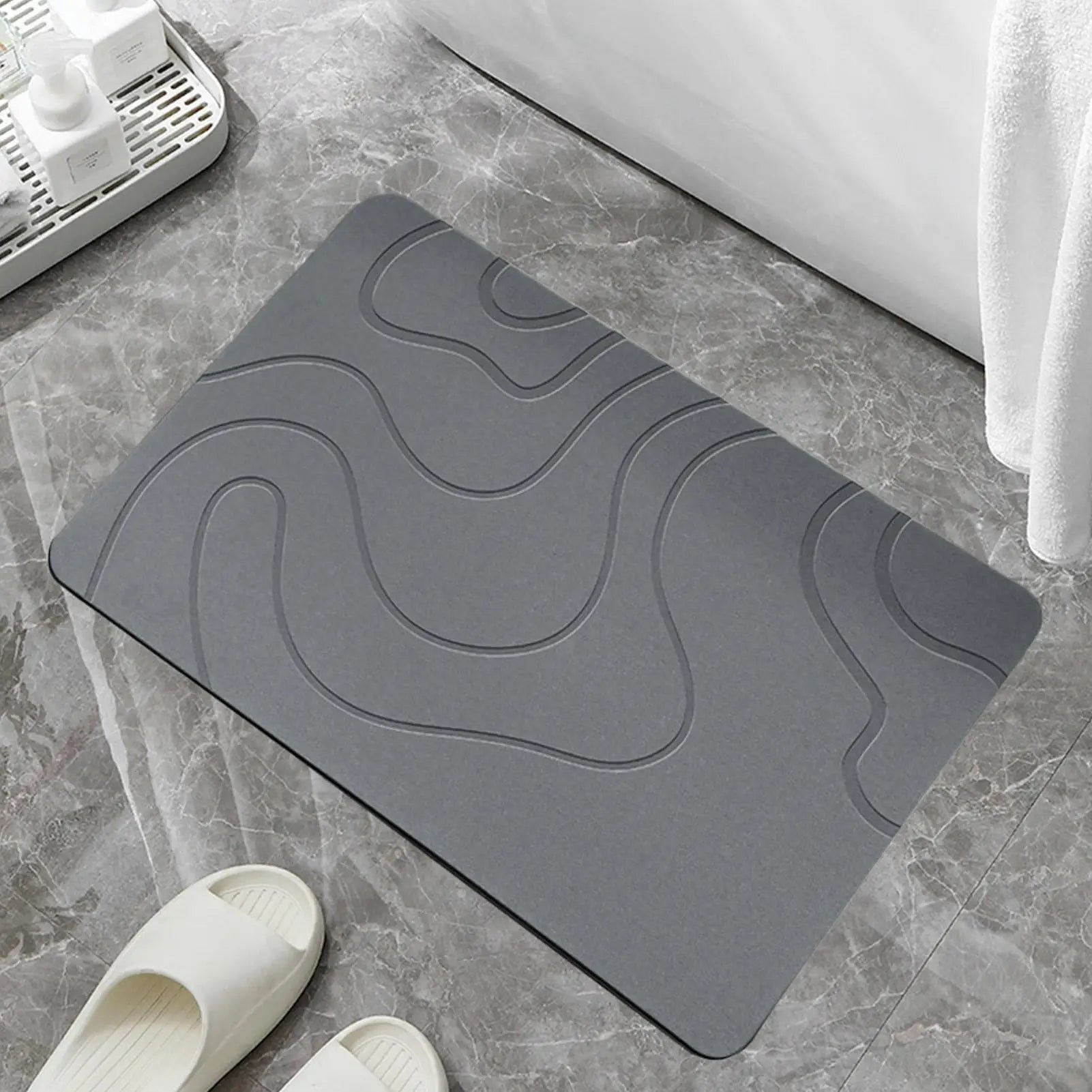 Bath Drying Mat Diatom Mud Soft Mat Toilet Door Non slip Mat Water Absorption Quick Drying Diatomite Shower Mat