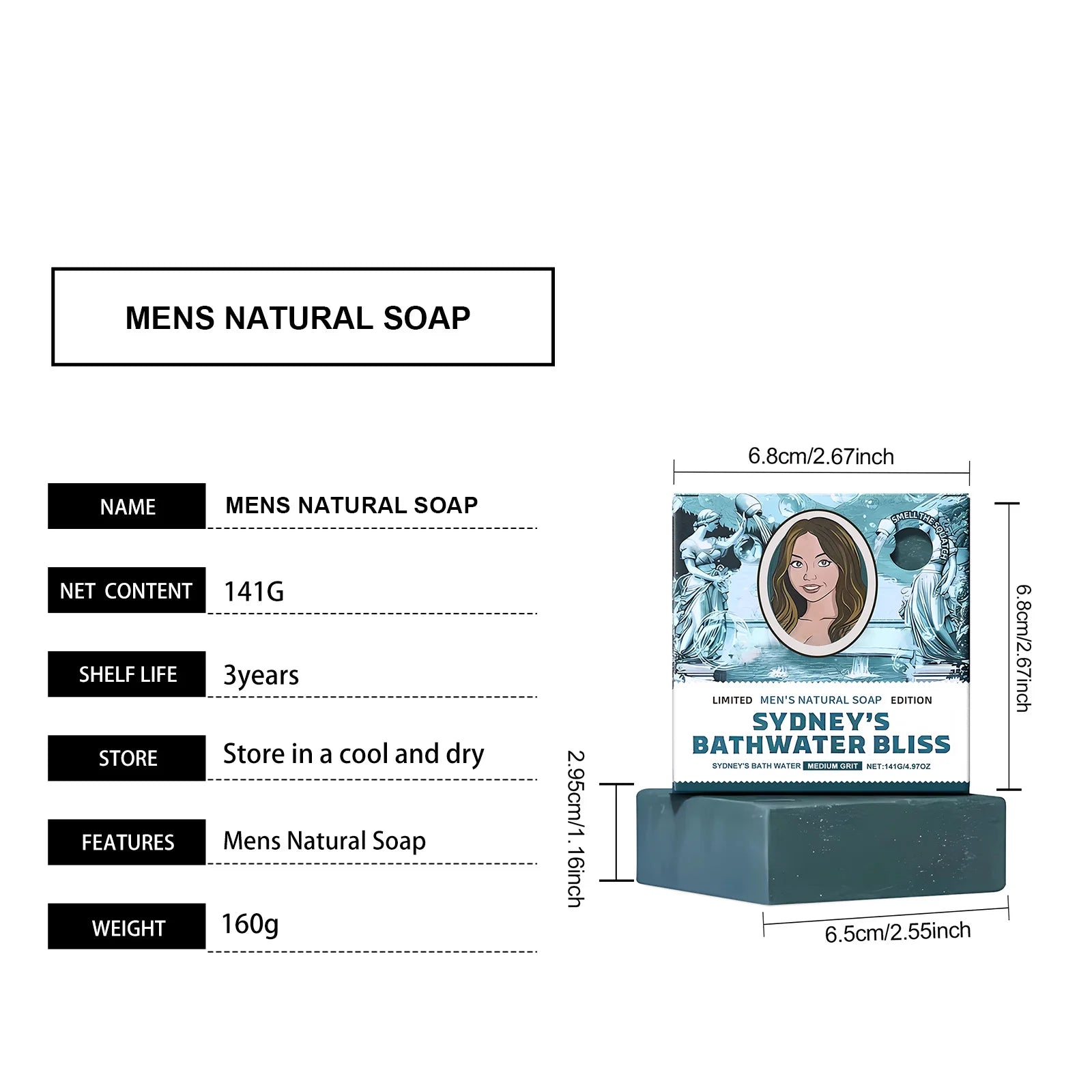 Natural Soap Nourishing Bath Deep Clean Moisturize Gentle Non-irritating Oil Control Refreshing Skin Smooth Removes Odors Care