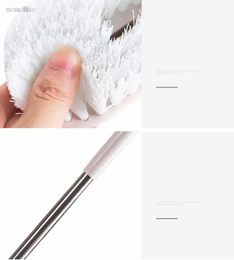 vanzlife Household bathroom long-handled brush outdoor floor tile ceramic tile to scrub brush toilet bath floor cleaning brush