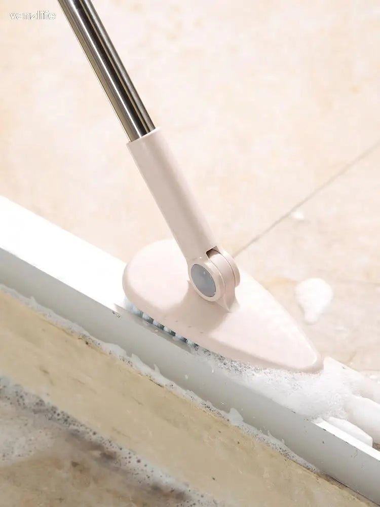 vanzlife Household bathroom long-handled brush outdoor floor tile ceramic tile to scrub brush toilet bath floor cleaning brush