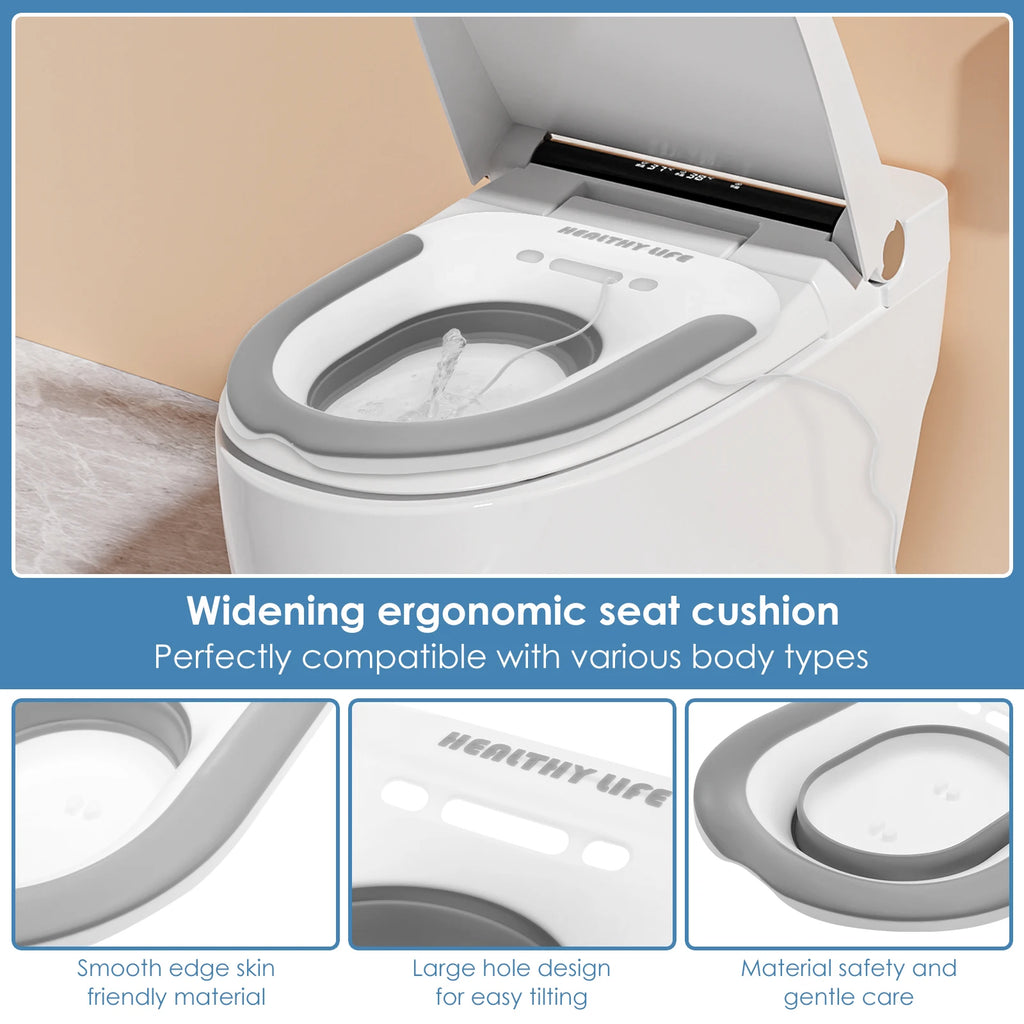 Electric Sitz Bath Tub Basin Bidet Foldable Bathroom Cleansing Steam Seat for Cleaning Soothes Hemorrhoids Postpartum Care