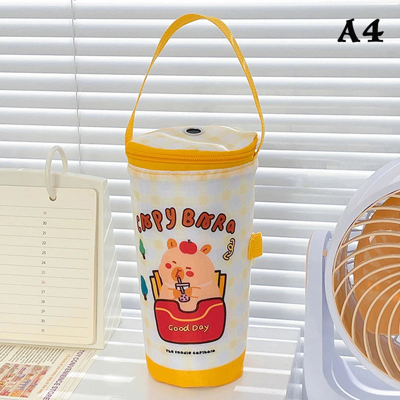 Eco-Friendly Portable Milk Tea Tote Bag Heat Preservation Insulated Cup Cover Carrying Handbag Tumbler Cup Accessories