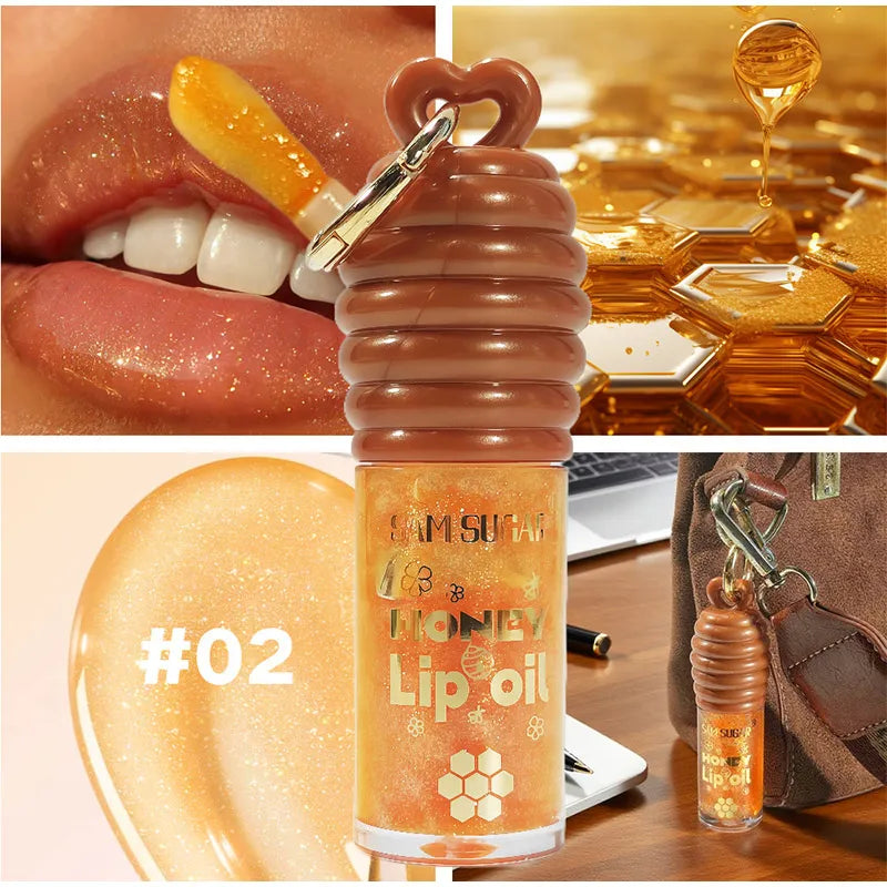 Honey Lip Balm Longlasting Moisturizing Dry Lips Diminishes Lip Lines Plumps Lips With Transparent Pearlescent Lip Care Lip Balm