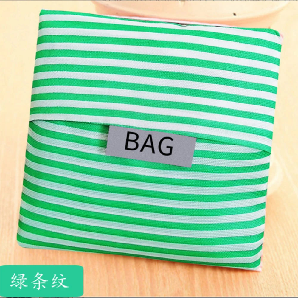 BIG Eco-Friendly Shopping bag foldable polyester bag environmmental grocery bags folding Pocket Tote Portable Shoulder Handbag