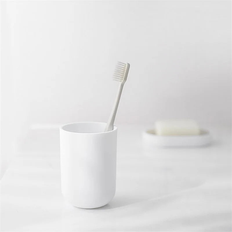 1pc Bathroom Accessories Soap Dispenser Bottle Dish Washroom Garbage Can Toothbrush Holder Cup Suit Lotion Rack Toilet Brush