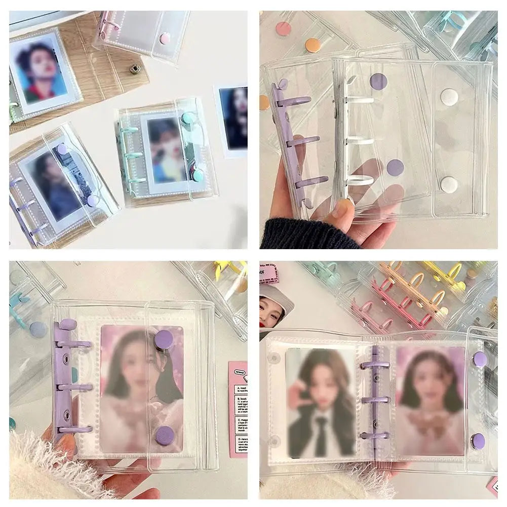 Eco Friendly Recyclable Paper Mini Journal Interchangeable Pages Built In Transparent Album Pocket Glitter Embellished Cover