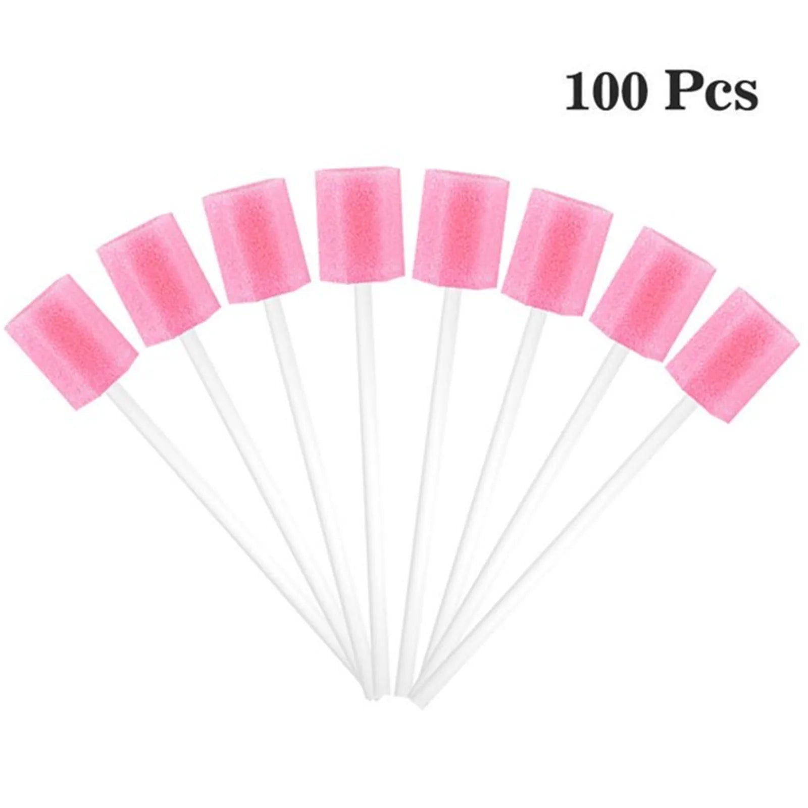 100pcs Disposable Oral Care Sponge Swab Tooth Cleaning Mouth Swabs With Stick Sponge Head Cleaning Cleaner Swab Sponges Swab
