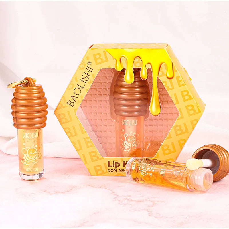 Honey Lip Balm Longlasting Moisturizing Dry Lips Diminishes Lip Lines Plumps Lips With Transparent Pearlescent Lip Care Lip Balm