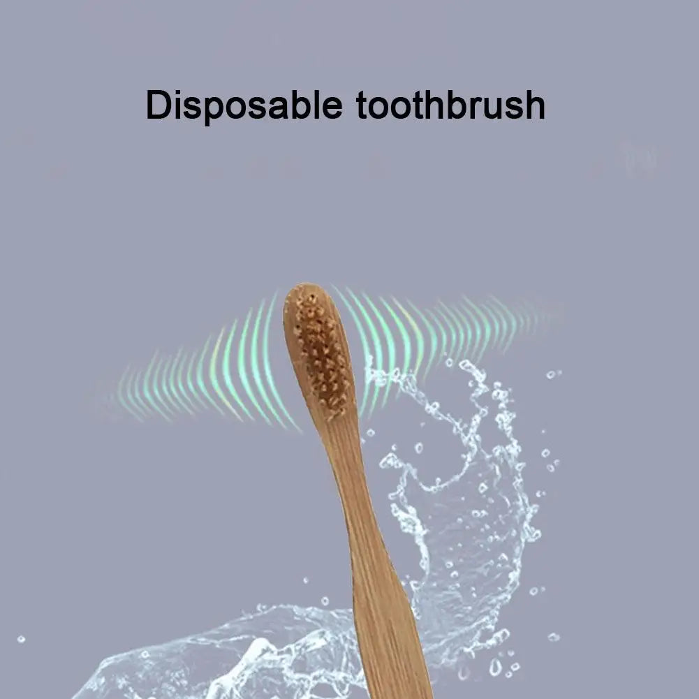 Eco Bamboo Toothbrush - Soft Bristle Charcoal Infused, Sustainable Dental Care for Adults
