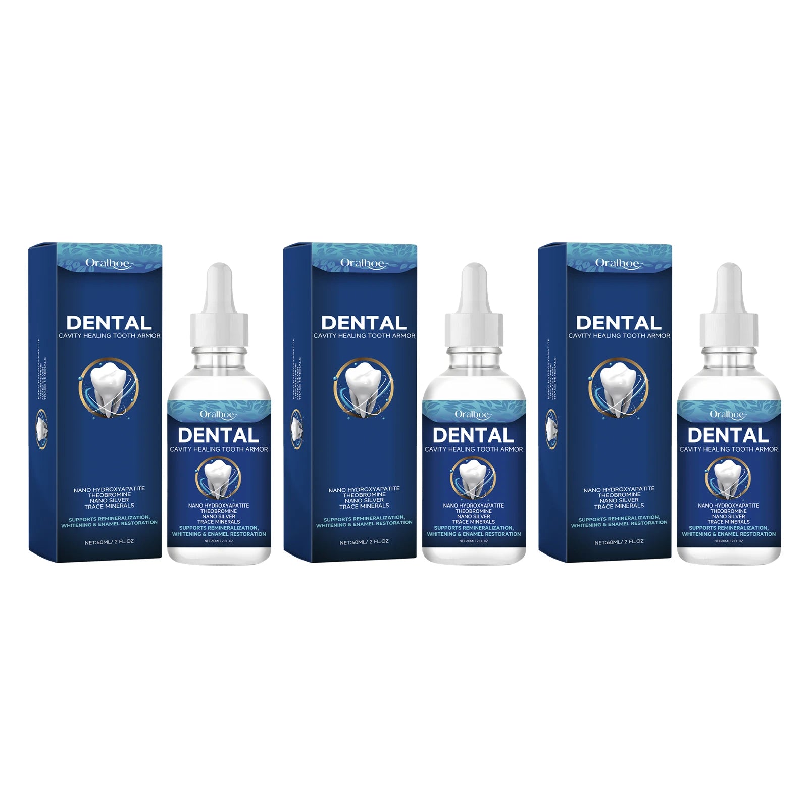 Oralhoe Dental Care Liquid Lasting Freshing Breath Deep Cleaning Oral Hygiene Removes Plaque Stains Teeth Brightening Serum 60ml