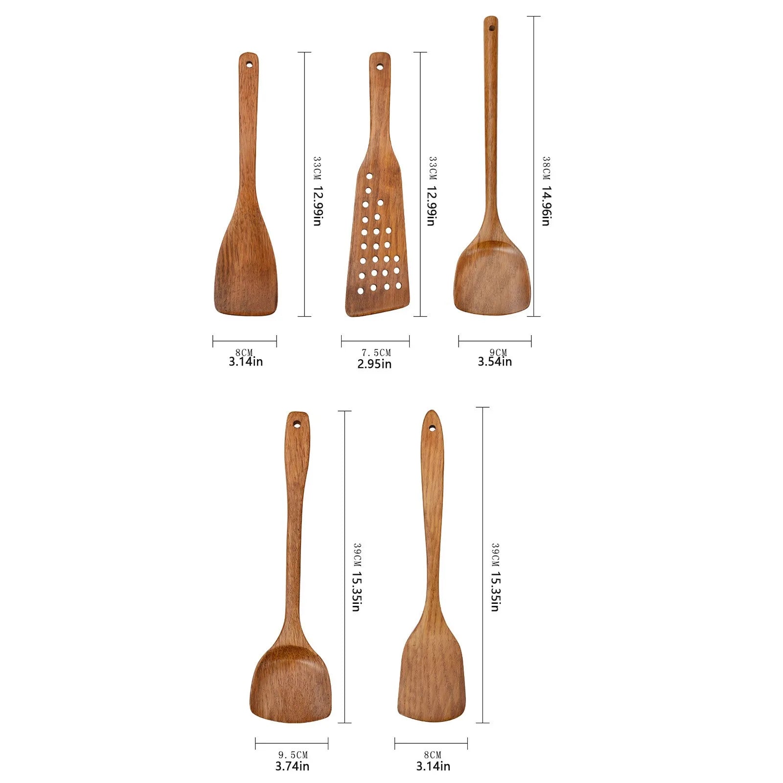 Wooden Cooking Utensils, Wood Spoons Wooden shovels For Cooking Environmentally Friendly Safe Home Kitchen Utensils Set