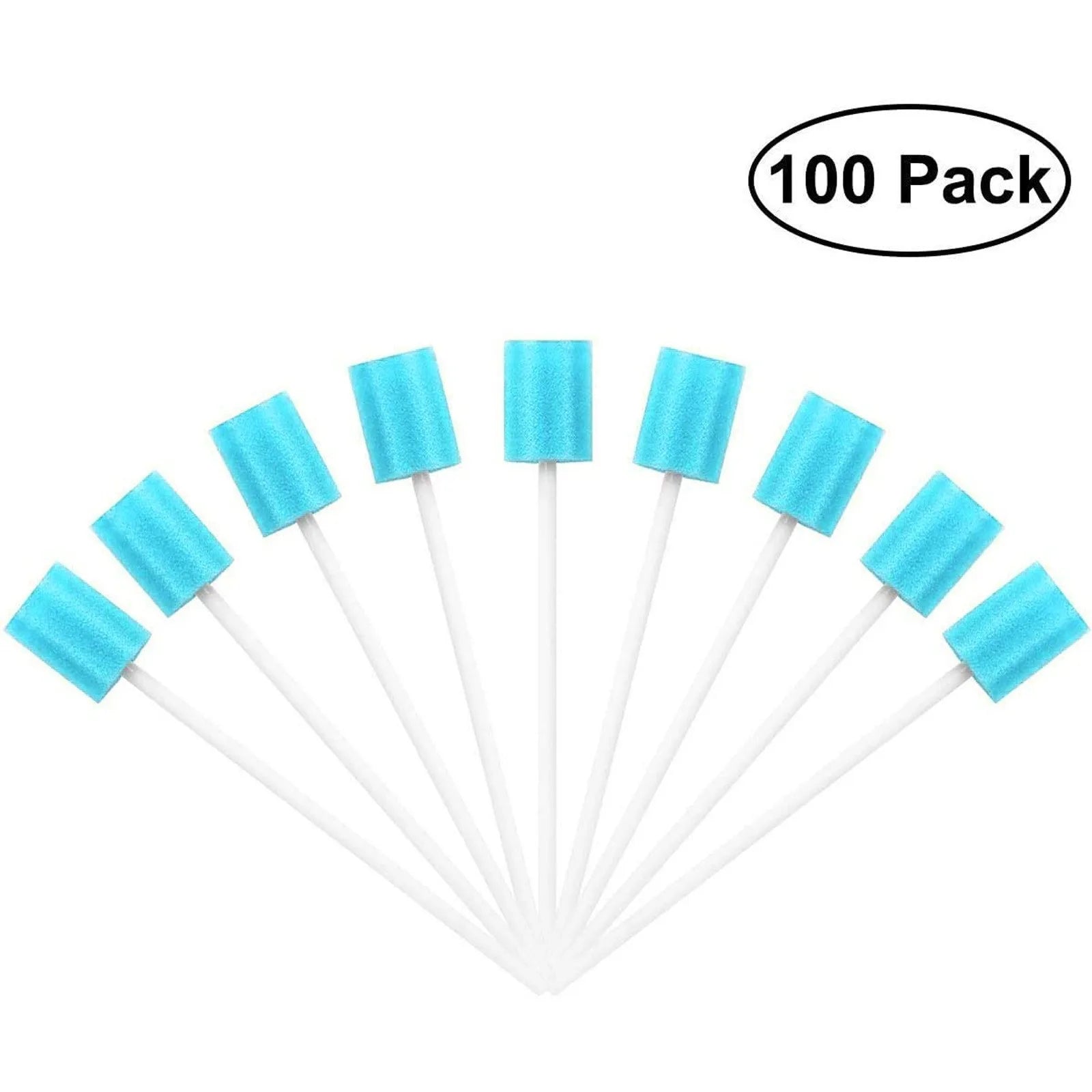 100pcs Disposable Oral Care Sponge Swab Tooth Cleaning Mouth Swabs With Stick Sponge Head Cleaning Cleaner Swab Sponges Swab