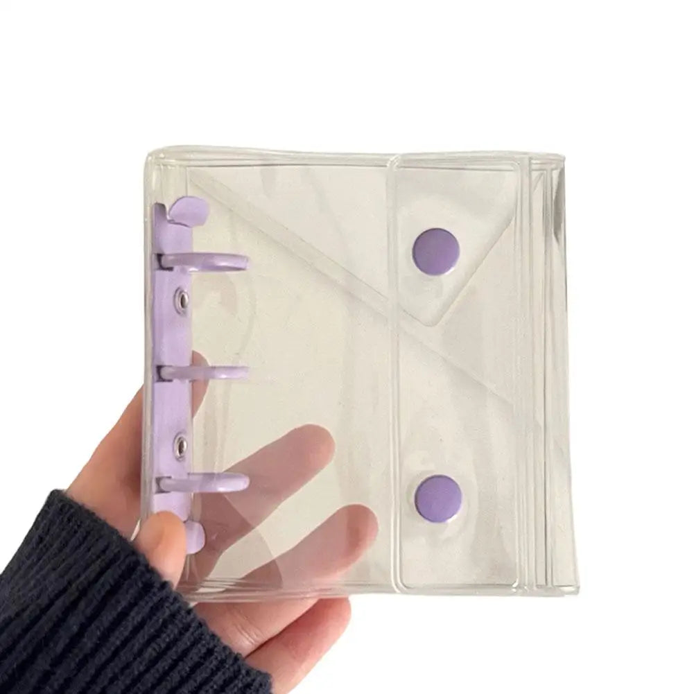 Eco Friendly Recyclable Paper Mini Journal Interchangeable Pages Built In Transparent Album Pocket Glitter Embellished Cover