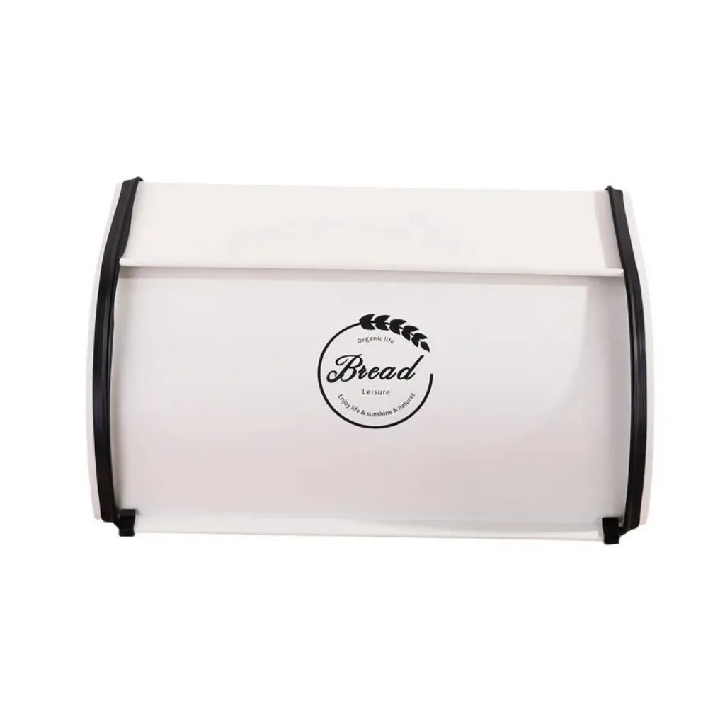 Eco-friendly Kitchen Counter Farmhouse Bread Box Crate with Roll Up Lid Bread Storage Container Bread Holder Keeper Bin