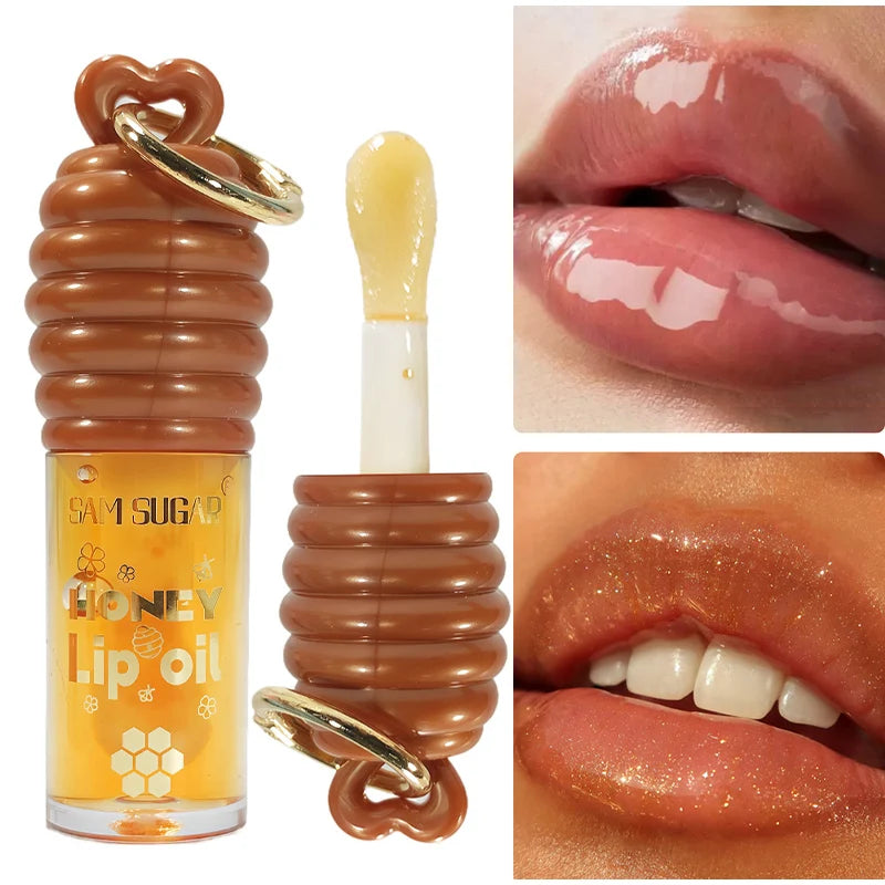 Honey Lip Balm Longlasting Moisturizing Dry Lips Diminishes Lip Lines Plumps Lips With Transparent Pearlescent Lip Care Lip Balm