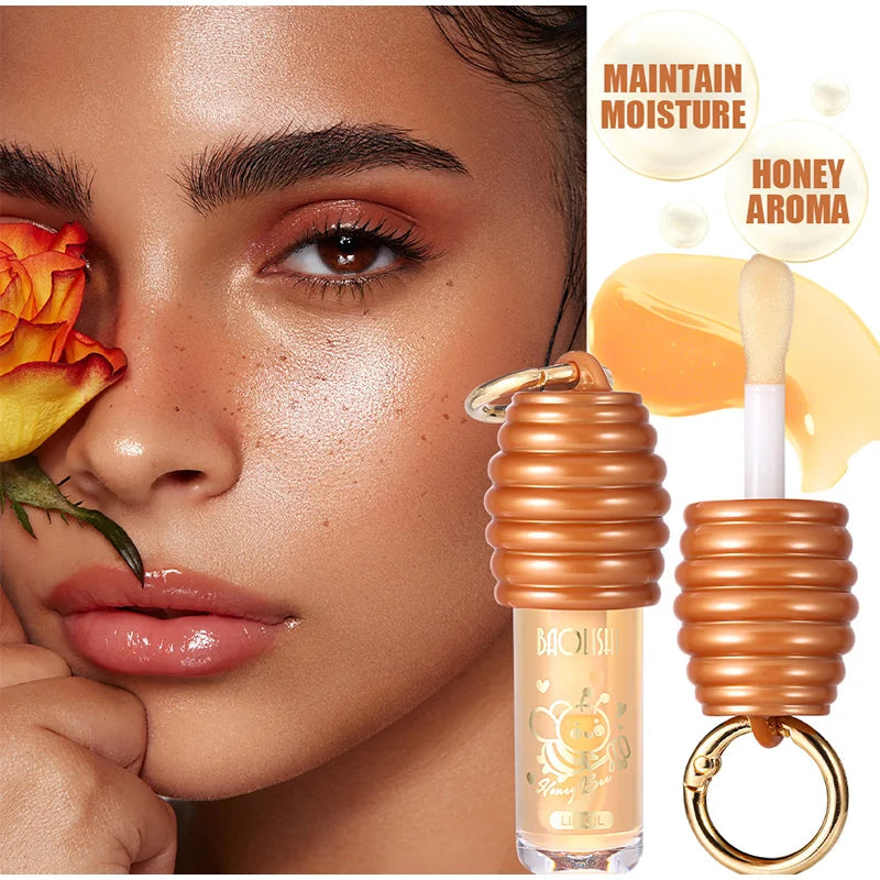 Honey Lip Balm Longlasting Moisturizing Dry Lips Diminishes Lip Lines Plumps Lips With Transparent Pearlescent Lip Care Lip Balm