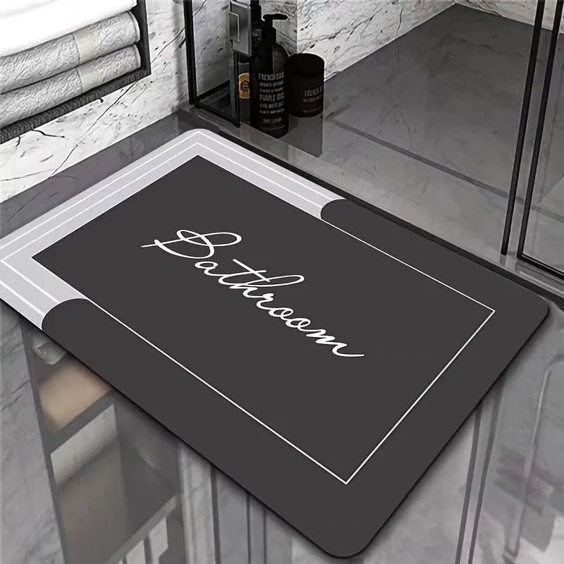 1PC Bathroom Absorbent Mat Indoor Simple Modern Diatomite Foot Mat Quick Drying Kitchen Toilet Rug Non-slip Doormat Home Decor