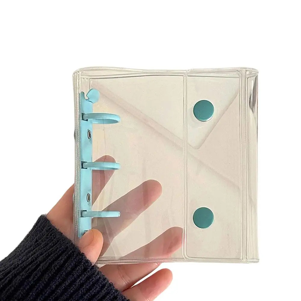 Eco Friendly Recyclable Paper Mini Journal Interchangeable Pages Built In Transparent Album Pocket Glitter Embellished Cover