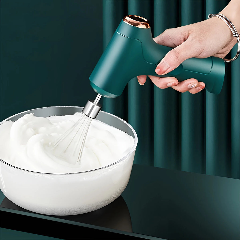 Fully Environmentally Friendly Electric Egg Beater, Household Small Handheld Mini Egg Beater, Egg White and Cream Mixer