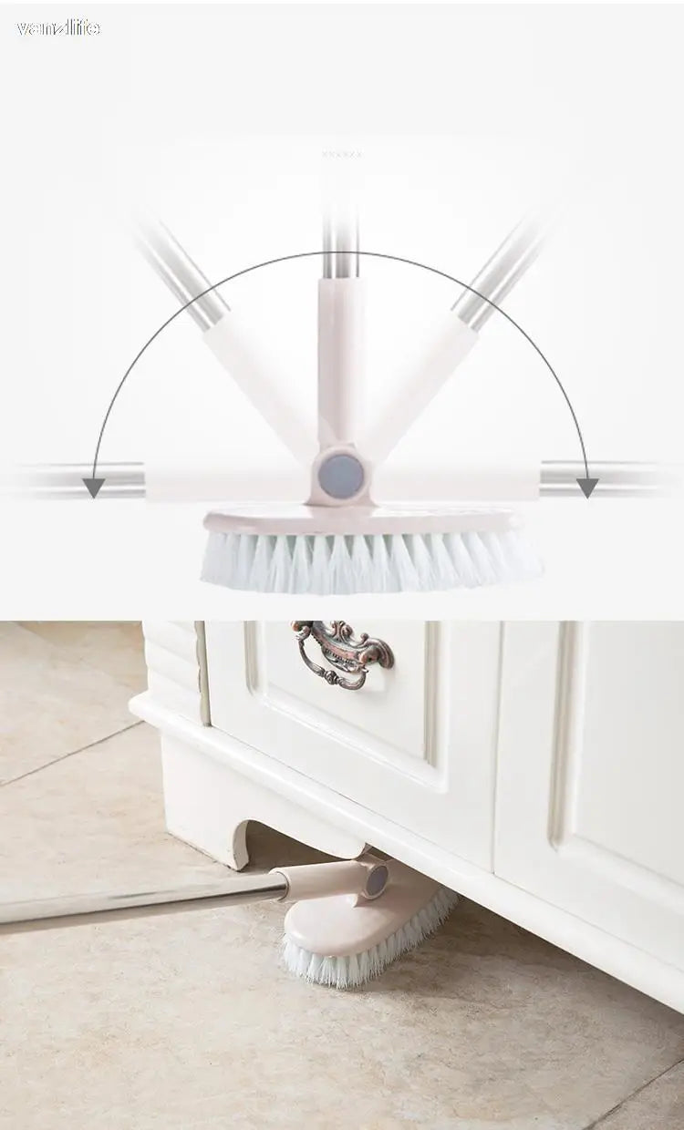 vanzlife Household bathroom long-handled brush outdoor floor tile ceramic tile to scrub brush toilet bath floor cleaning brush