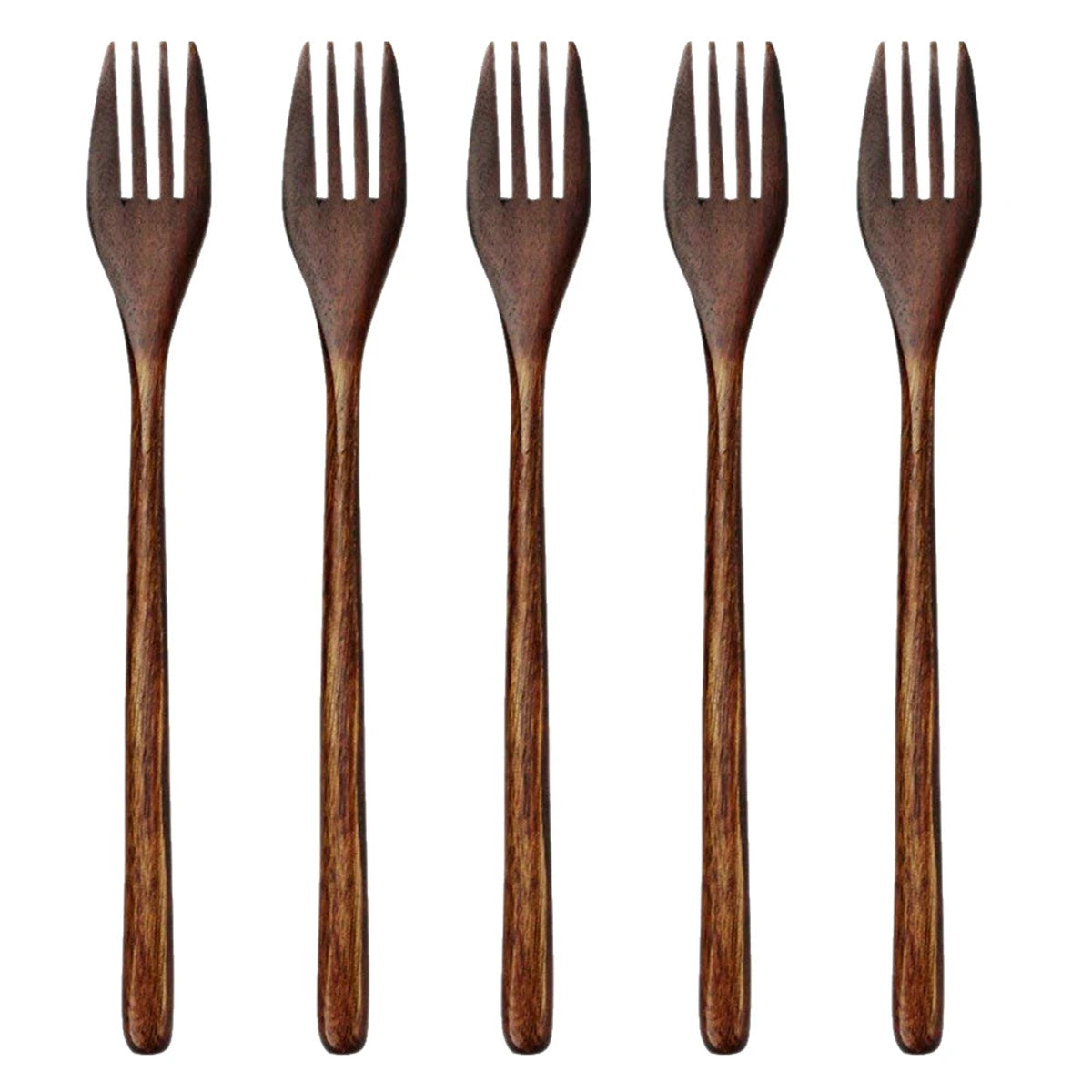 Kitchen Salad Cooking Wood Eco-friendly Natural Cutlery Wooden Forks Tableware Dinnerware