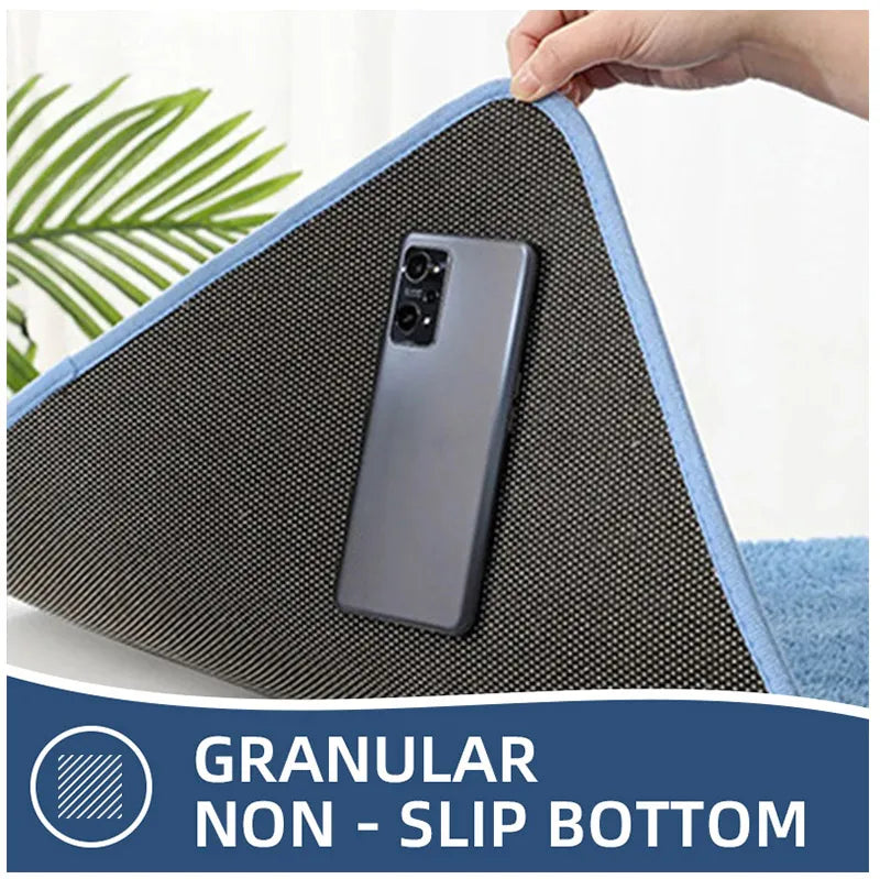 Bathroom carpet 3-piece set soft, absorbent, non-slip, microfiber toilet mat, U-shaped foot pad