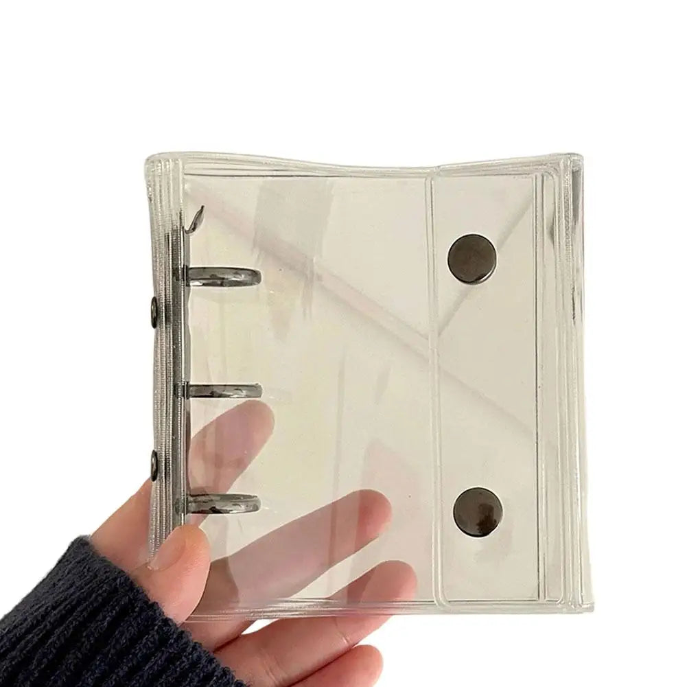 Eco Friendly Recyclable Paper Mini Journal Interchangeable Pages Built In Transparent Album Pocket Glitter Embellished Cover