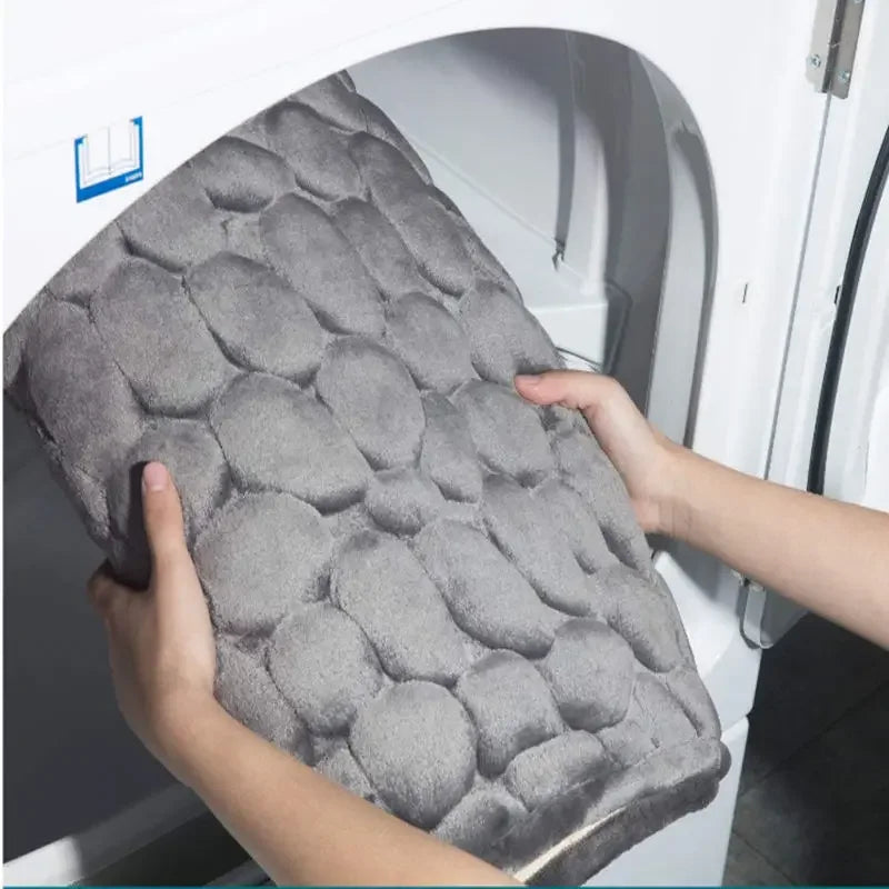 Soft Quick-Dry Anti-Slip Bathroom Mat for Bathtub Shower Kitchen Use, Machine Washable Bathroom Rug for Home Decor