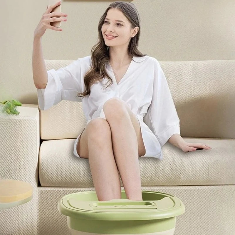 Portable Foldable Foot Bath Tub Plastic Space-saving Design Needed For Bedroom Use Bathroom Accessories Adult Folding Bathtub