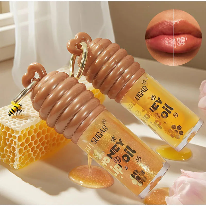 Honey Lip Balm Longlasting Moisturizing Dry Lips Diminishes Lip Lines Plumps Lips With Transparent Pearlescent Lip Care Lip Balm