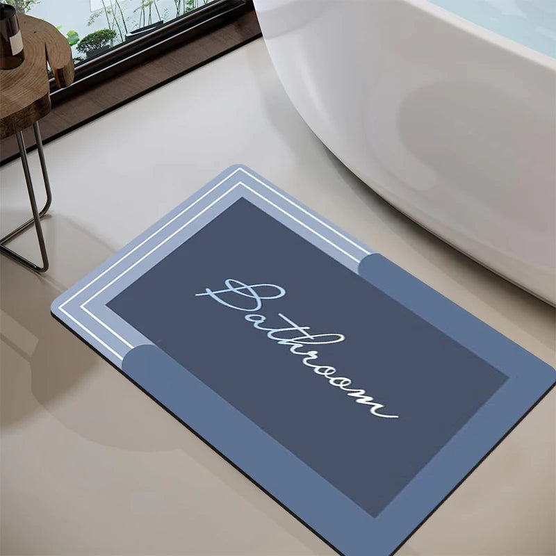 1PC Bathroom Absorbent Mat Indoor Simple Modern Diatomite Foot Mat Quick Drying Kitchen Toilet Rug Non-slip Doormat Home Decor