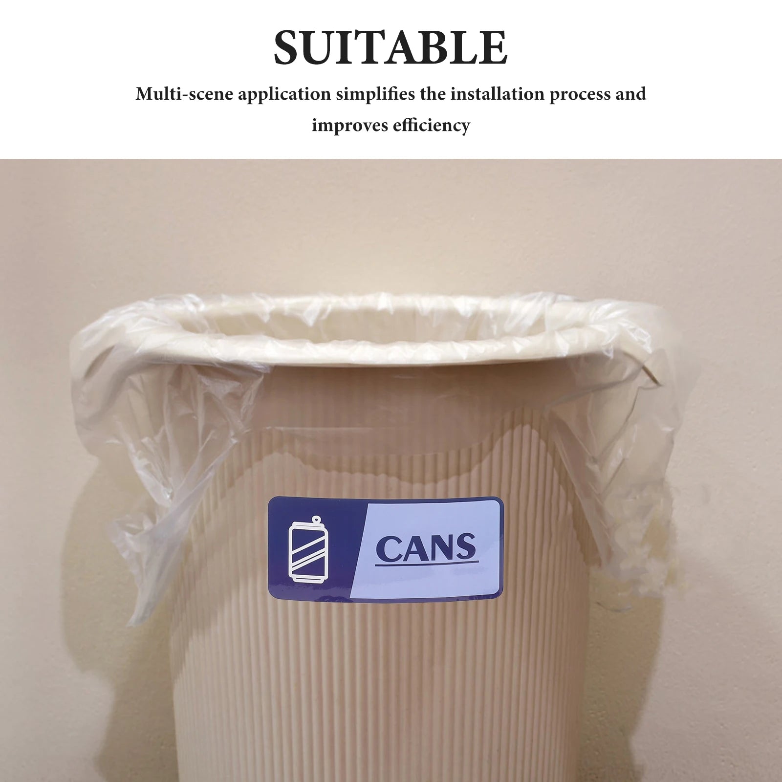 Eco Friendly Kitchen Waste Management Labels Garbage Collection Reminder Stickers Household Recycling Organizer
