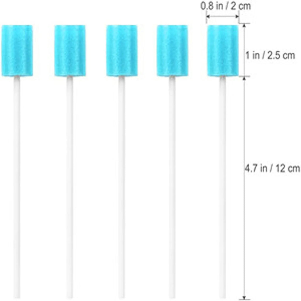 100pcs Disposable Oral Care Sponge Swab Tooth Cleaning Mouth Swabs With Stick Sponge Head Cleaning Cleaner Swab Sponges Swab