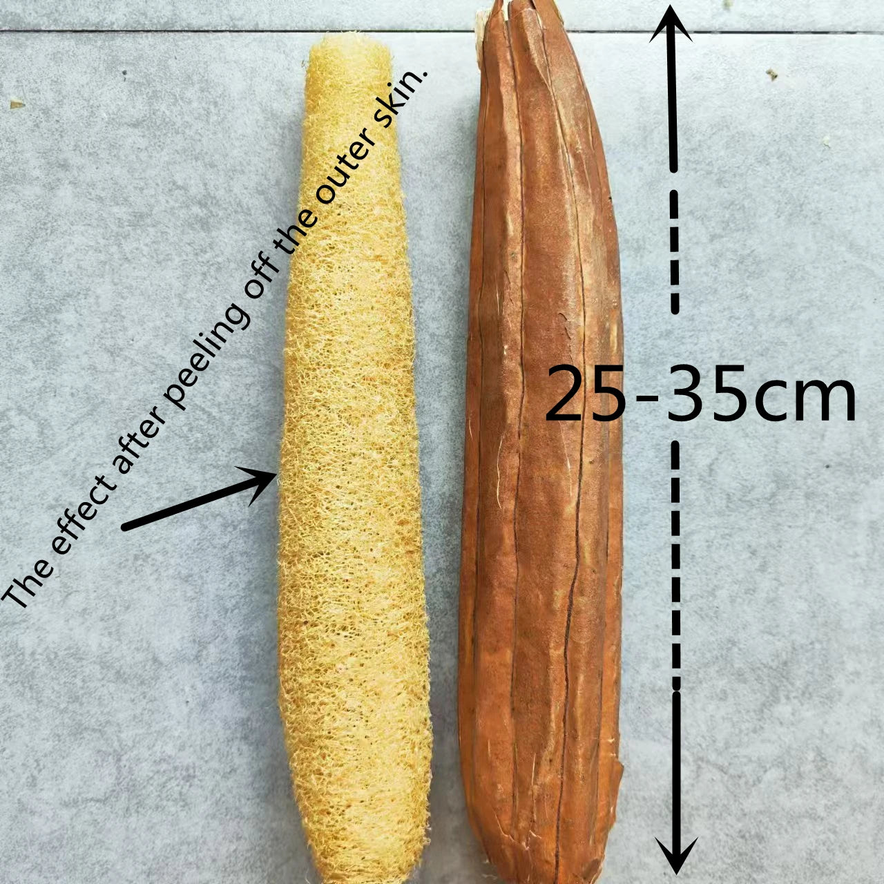 Eco-friendly A Whole Natural Loofah with Peel Loofah Sponge for Household Cleaning tool Natural Shower Loofah Sponge Scrubber