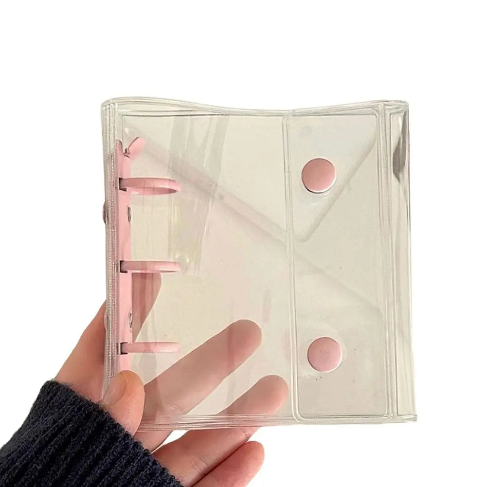 Eco Friendly Recyclable Paper Mini Journal Interchangeable Pages Built In Transparent Album Pocket Glitter Embellished Cover