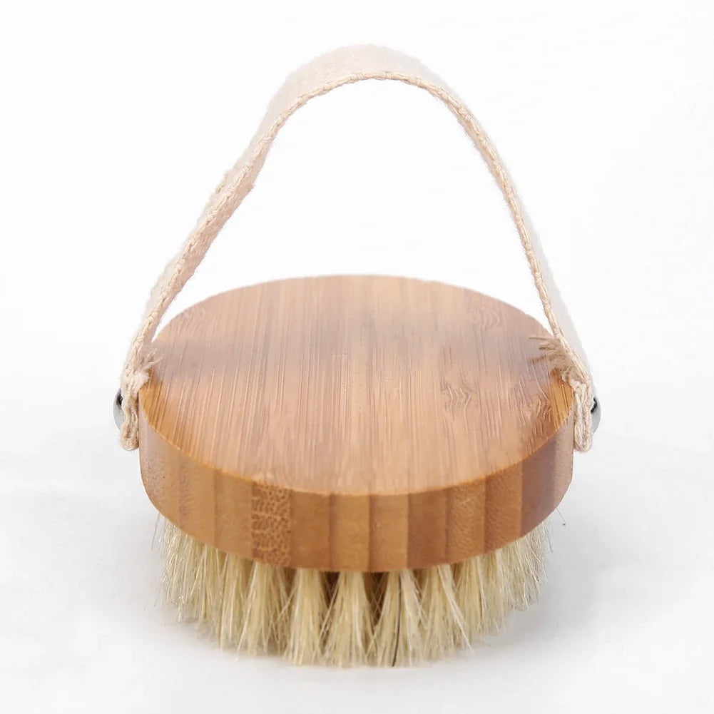 Natural Bristle Bath Brush Exfoliating Wooden Body Massage Shower Brush SPA Woman Man Skin Care Dry Body Brush