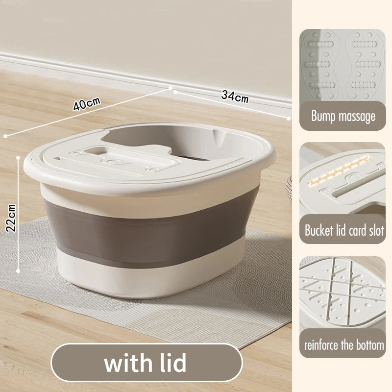 Portable Foldable Foot Bath Tub Plastic Space-saving Design Needed For Bedroom Use Bathroom Accessories Adult Folding Bathtub